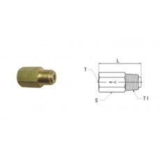 Клапан запорный CS0611B M10x1 (Г) - NPT 1/8 (Ш) d=6мм
